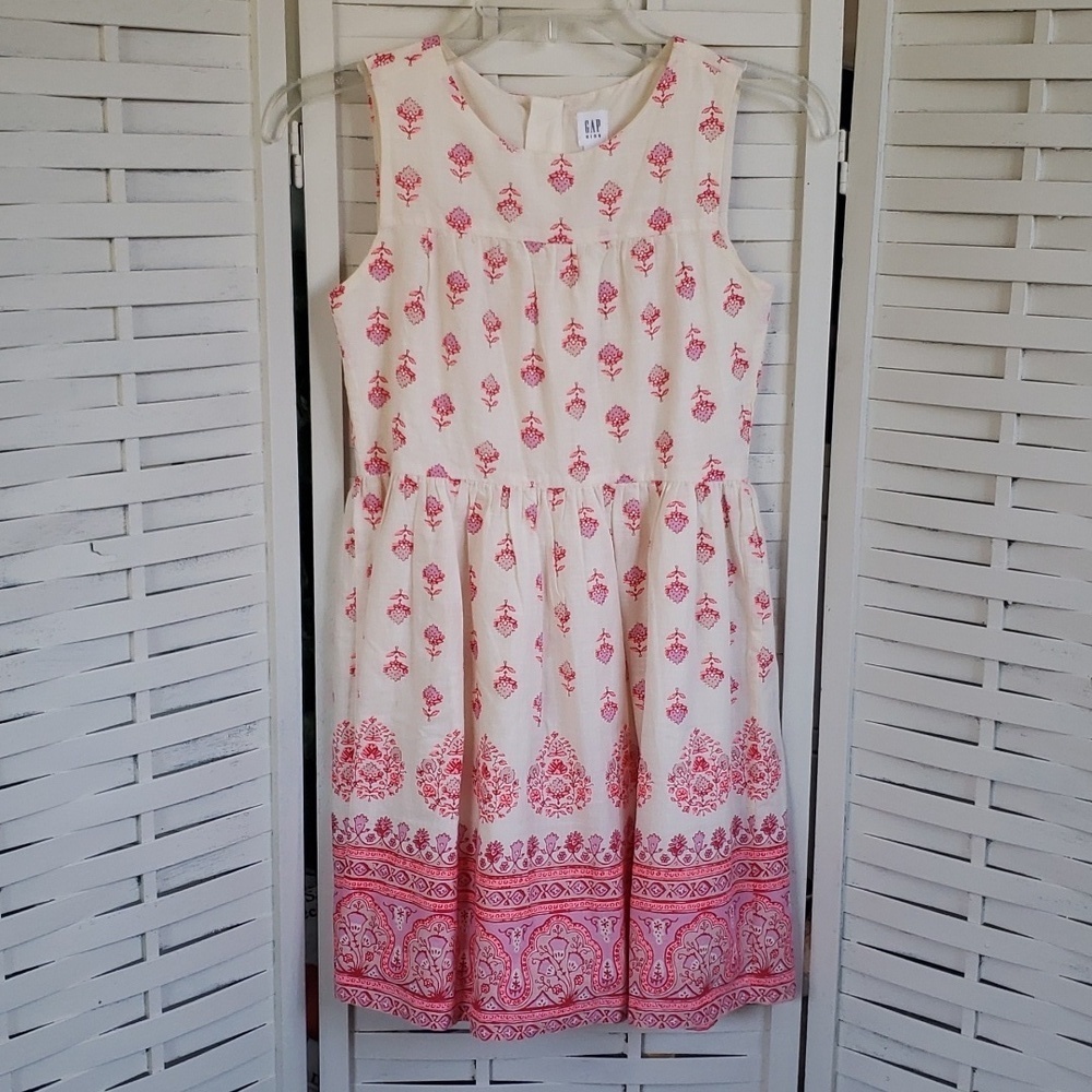 Gap cream and red sun dress sleeveless